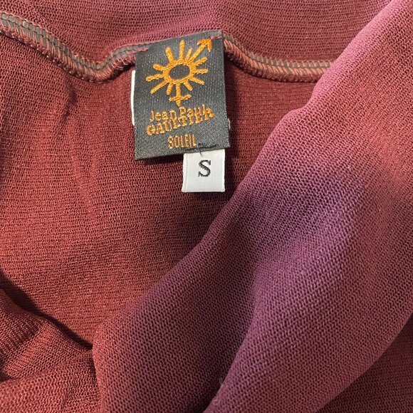 Rare Vintage JEAN PAUL GAULTIER SOLEIL FUZZI Small - Mesh Body-Con Skirt - Picture 3 of 11